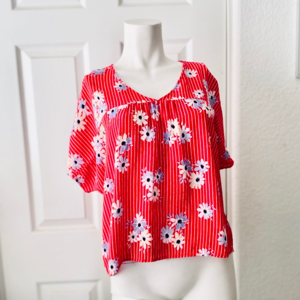 Madewell Floral Striped Top - Picture 5 of 7